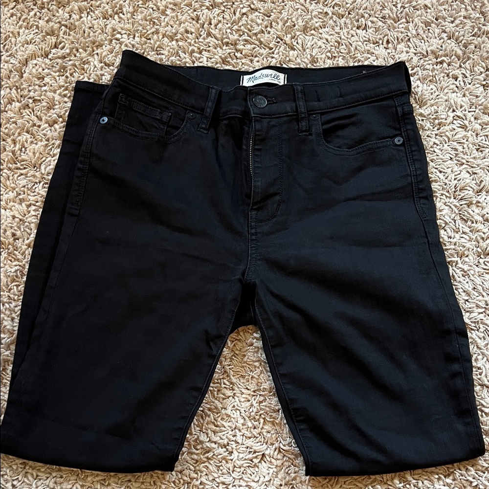Madewell High Riser Skinny Jean Size 29: Garment dyed Black/ EUC